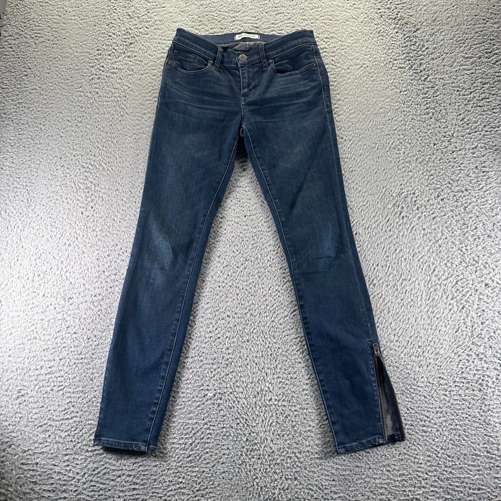 Madewell Jeans Womens 27x29 Blue Cotton Denim Skinny Ankle Zip Casual Workwear